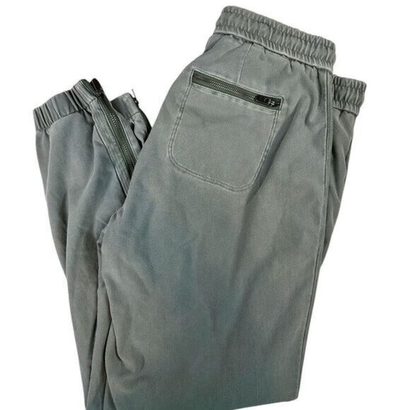 EUC Athleta Women’s Gray Pull On Denim Joggers Zip Pockets - Size 2P - Picture 1 of 8